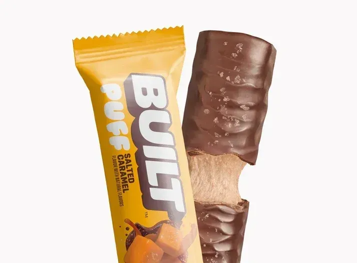 BUILT Puff Protein Bars, Flavor: Salted Caramel Puff, Size: 1 Bar