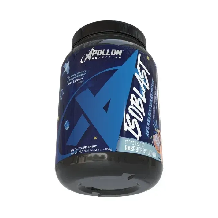 Apollon Nutrition Isoblast Whey Isolate, Flavor: Sufganiyah (Raspberry Donut), Size: 26 Servings