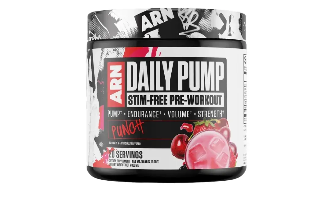 Arms Race Nutrition Daily Pump Pre-Workout, Flavor: Punch, Size: 20 Servings