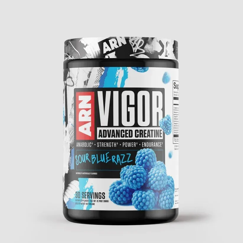 Arms Race Nutrition Vigor, Flavor: Sour Blue Razz, Size: 30 Servings