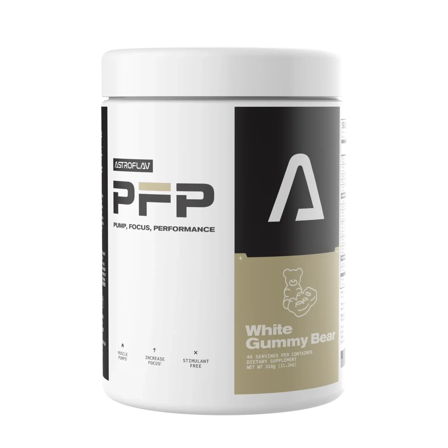 AstroFlav PFP Non-Stim Pre-Workout, Flavor: White Gummy Bear, Size: 40/20 Servings