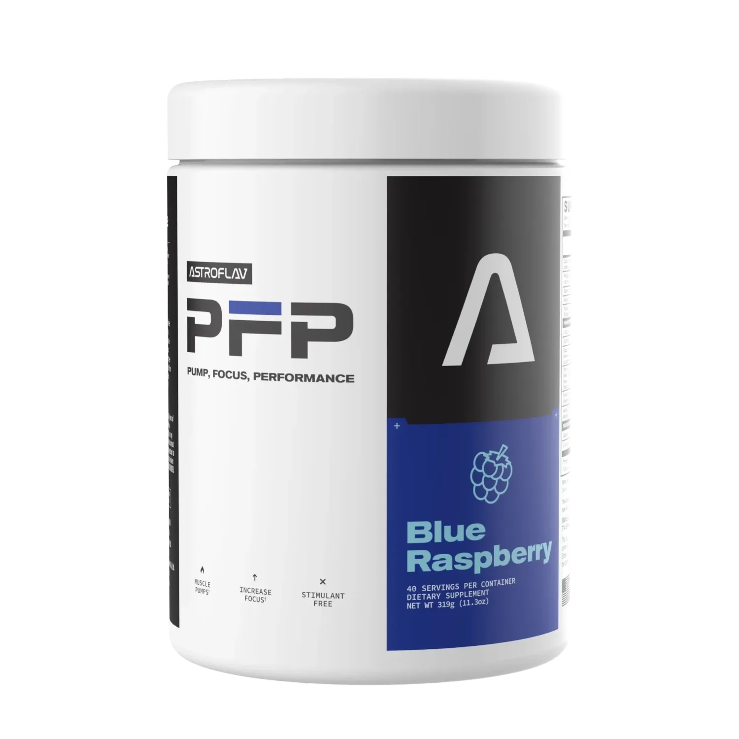 AstroFlav PFP Non-Stim Pre-Workout, Flavor: Blue Raspberry, Size: 40/20 Servings
