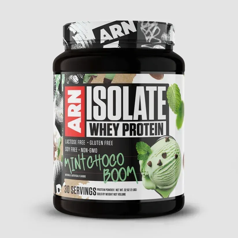 Arms Race Nutrition Isolate, Flavor: Mint Choco Boom, Size: 2 lb