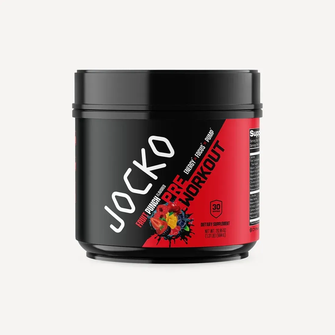 Jocko Fuel Pre-Workout, Flavor: Fruit Punch, Size: 30 Servings