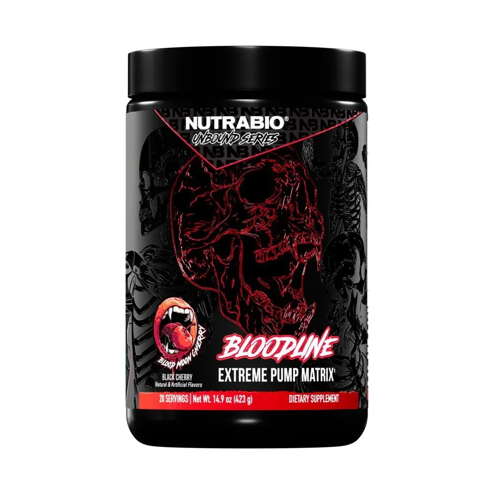 Unbound Bloodline Pump Pre-Workout, Flavor: Blood Moon Cherry (Black Cherry), Size: 20 Servings