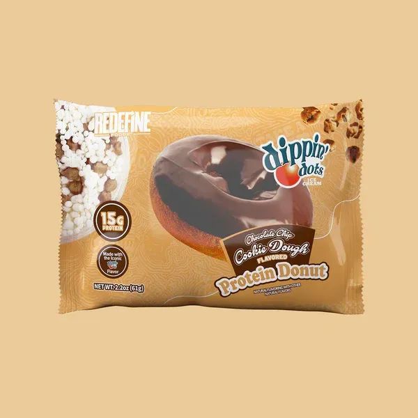 Redefine Foods Dippin&#39; Dots Protein Donut, Flavor: Chocolate Chip Cookie Dough Protein Donut, Size: 1 Protein Donut