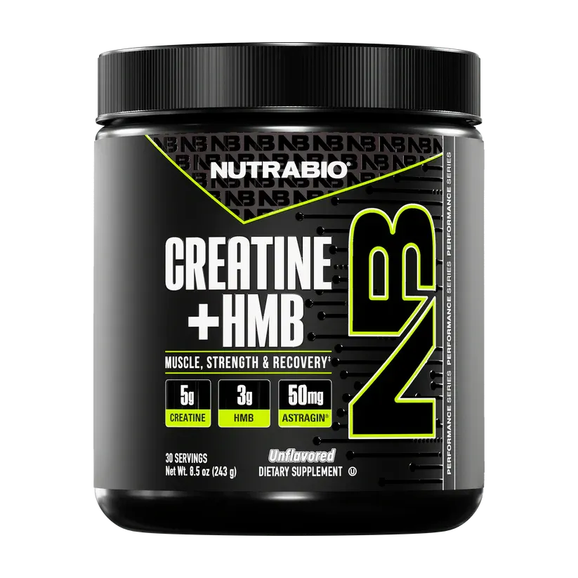 NutraBio Creatine + HMB, Flavor: Unflavored, Size: 30 Servings