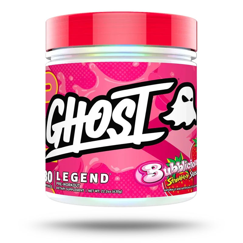 Ghost Legend V4, Flavor: Bubblicious Strawberry Splash, Size: 30 Servings