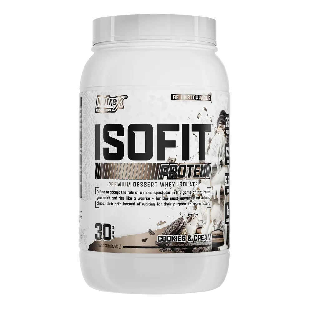 Nutrex IsoFit Whey Isolate 2 lb, Flavor: Cookies &amp; Cream, Size: 30 Servings