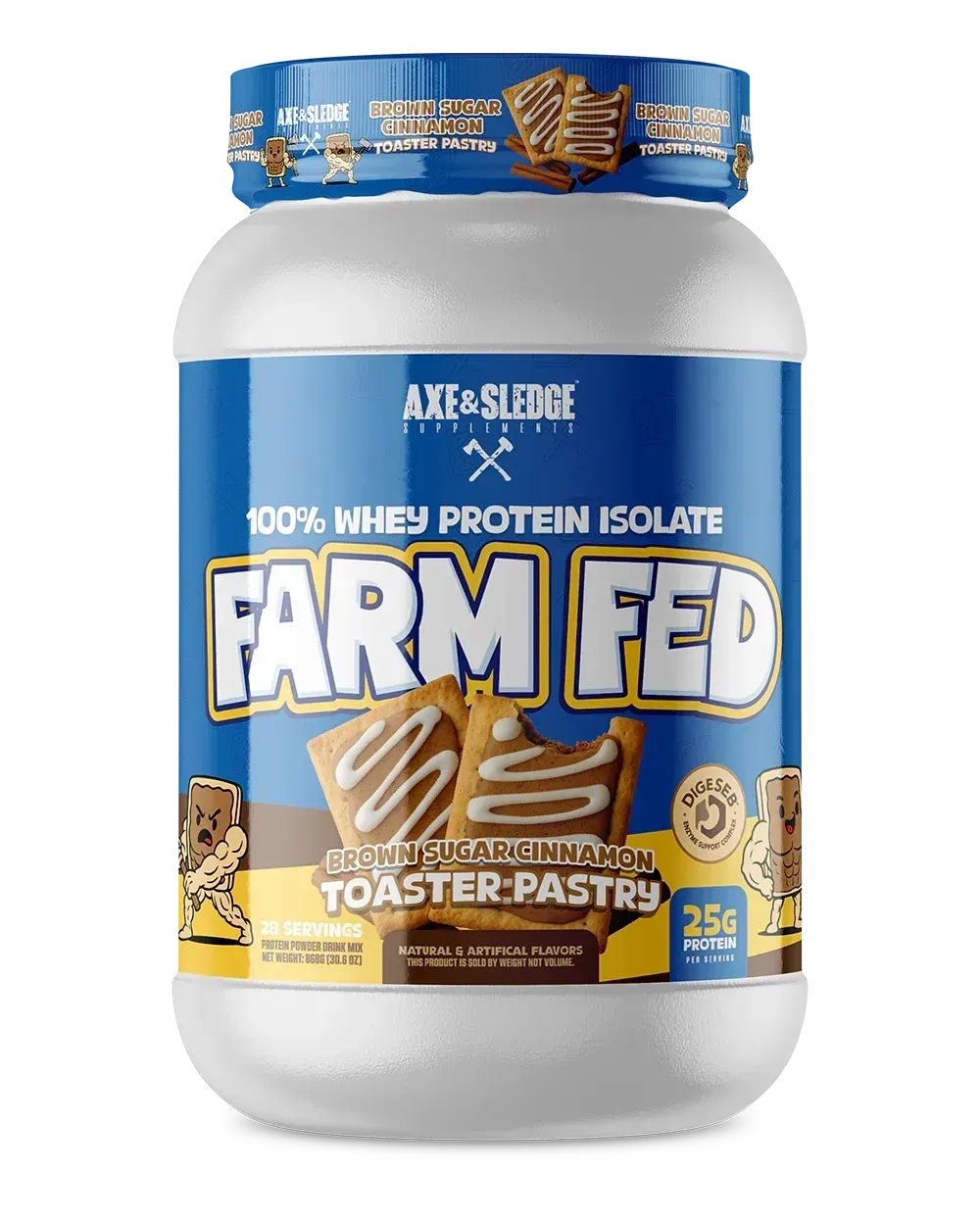 Axe and Sledge Farm Fed Protein, Flavor: Brown Sugar Cinnamon Toaster Pastry, Size: 30 Servings