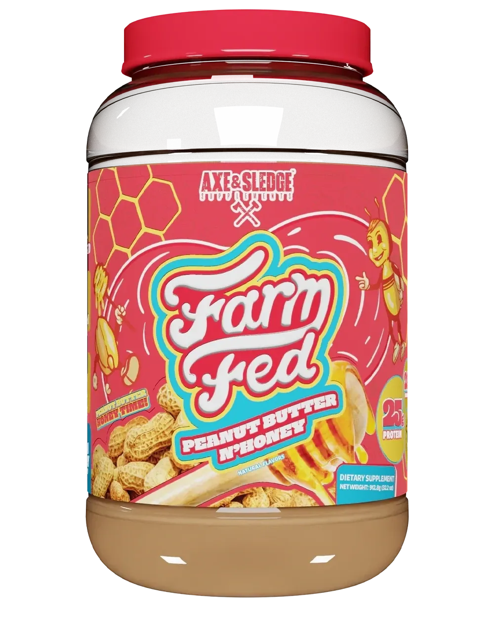 Axe and Sledge Farm Fed Protein, Flavor: Peanut Butter N' Honey, Size: 30 Servings