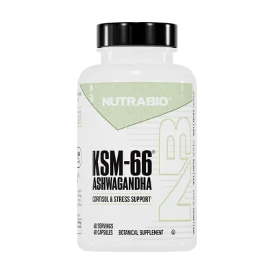 NutraBio Ashwagandha KSM-66 90 Capsules