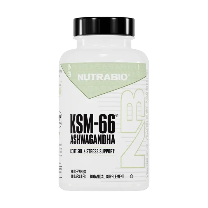NutraBio Ashwagandha KSM-66 90 Capsules, Size: 90 Vegetarian Capsules