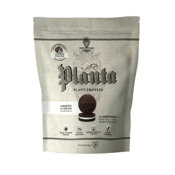 Ambrosia Planta Premium Plant Protein 25 Servings, Flavor: Cookies &amp; Cream, Size: 25 Servings