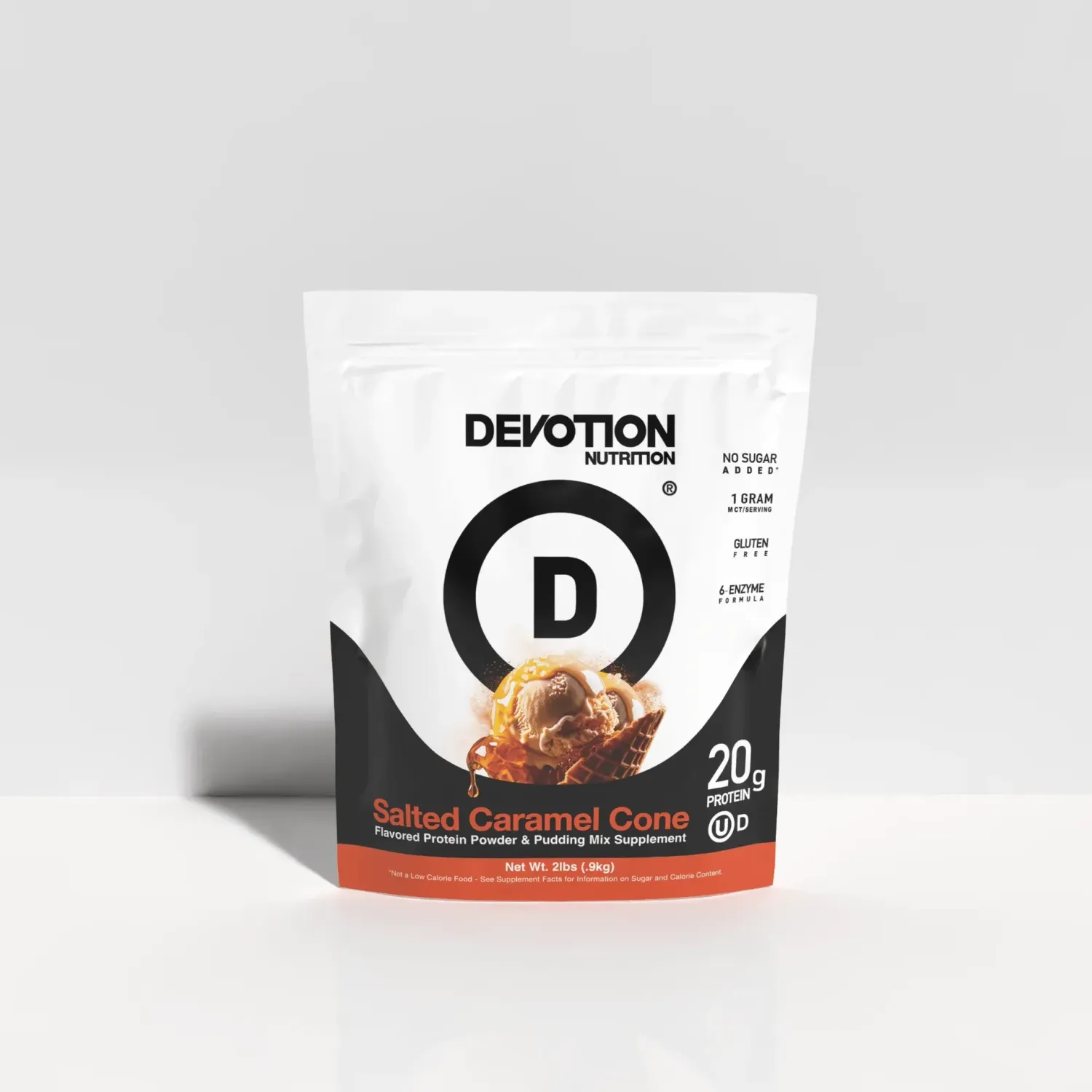 Devotion Nutrition Original Protein Powder, Flavor: Salted Caramel Cone, Size: 2 lb
