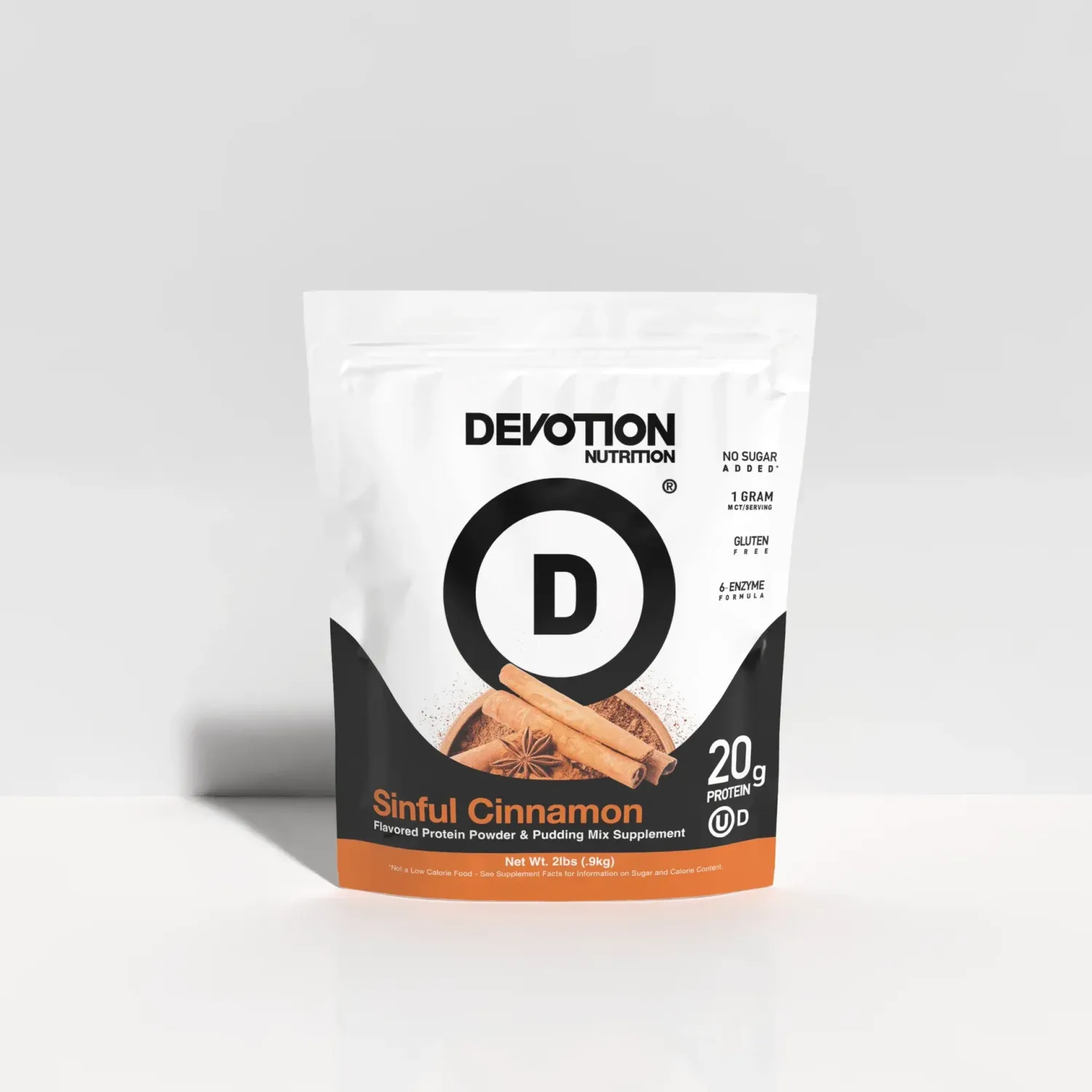 Devotion Nutrition Original Protein Powder, Flavor: Sinful Cinnamon, Size: 2 lb