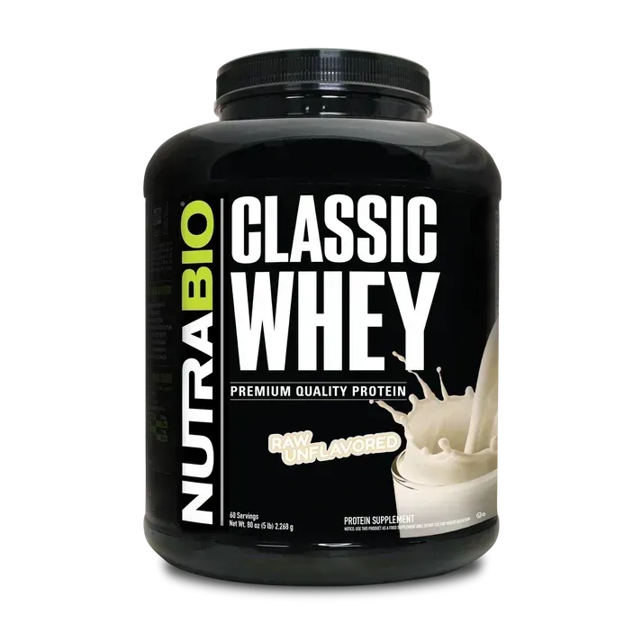 NutraBio Classic Whey Protein 5 lb, Flavor: Unflavored, Size: 5 lb