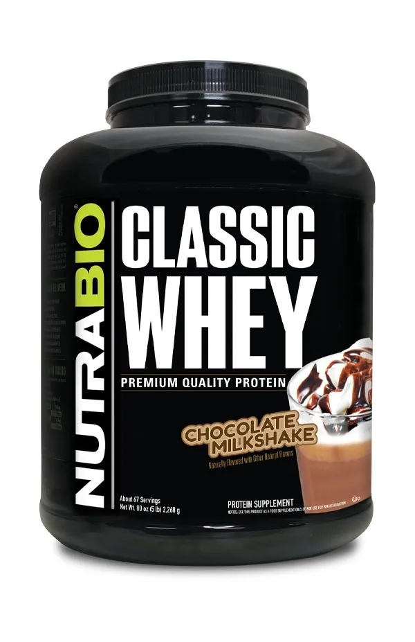 NutraBio Classic Whey Protein 5 lb, Flavor: Chocolate Milkshake, Size: 5 lb