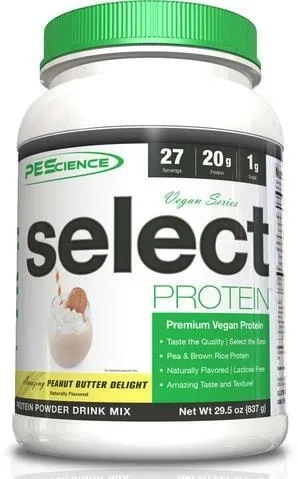 PEScience Select Vegan Protein, Flavor: Peanut Butter Delight, Size: 27 Servings