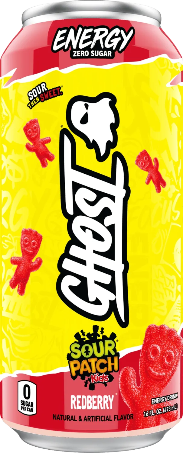 GHOST Energy Drink RTD, Flavor: Sour Patch Kids Redberry, Notice: Limit 12 cans; overages refunded., Size: 16 fl oz