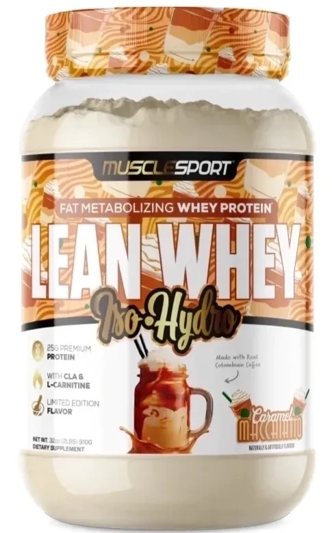 Musclesport Lean Whey 2 lb, Flavor: Caramel Macchiato, Size: 2 lb