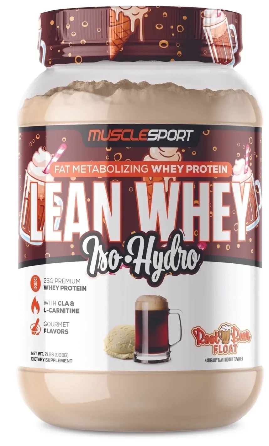 Musclesport Lean Whey 2 lb, Flavor: Root Beer Float, Size: 2 lb
