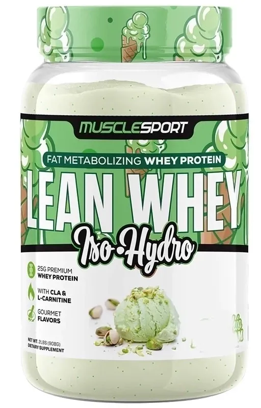 Musclesport Lean Whey 2 lb, Flavor: Pistachio Ice Cream, Size: 2 lb