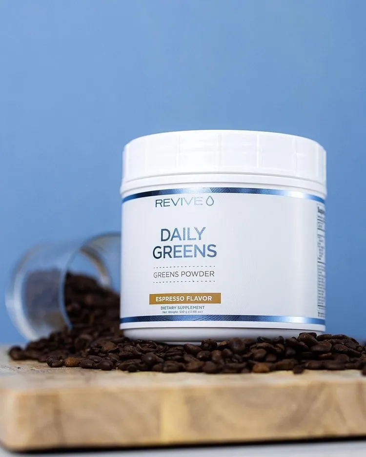 Revive Daily Greens Powder, Flavor: Espresso, Size: 20 Servings