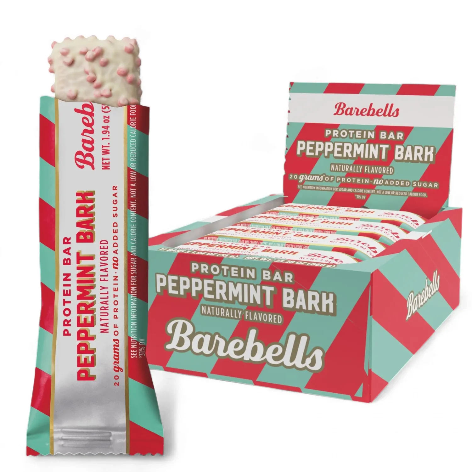 Barebells Protein Bars, Flavor: Peppermint Bark, Size: 12 Bars