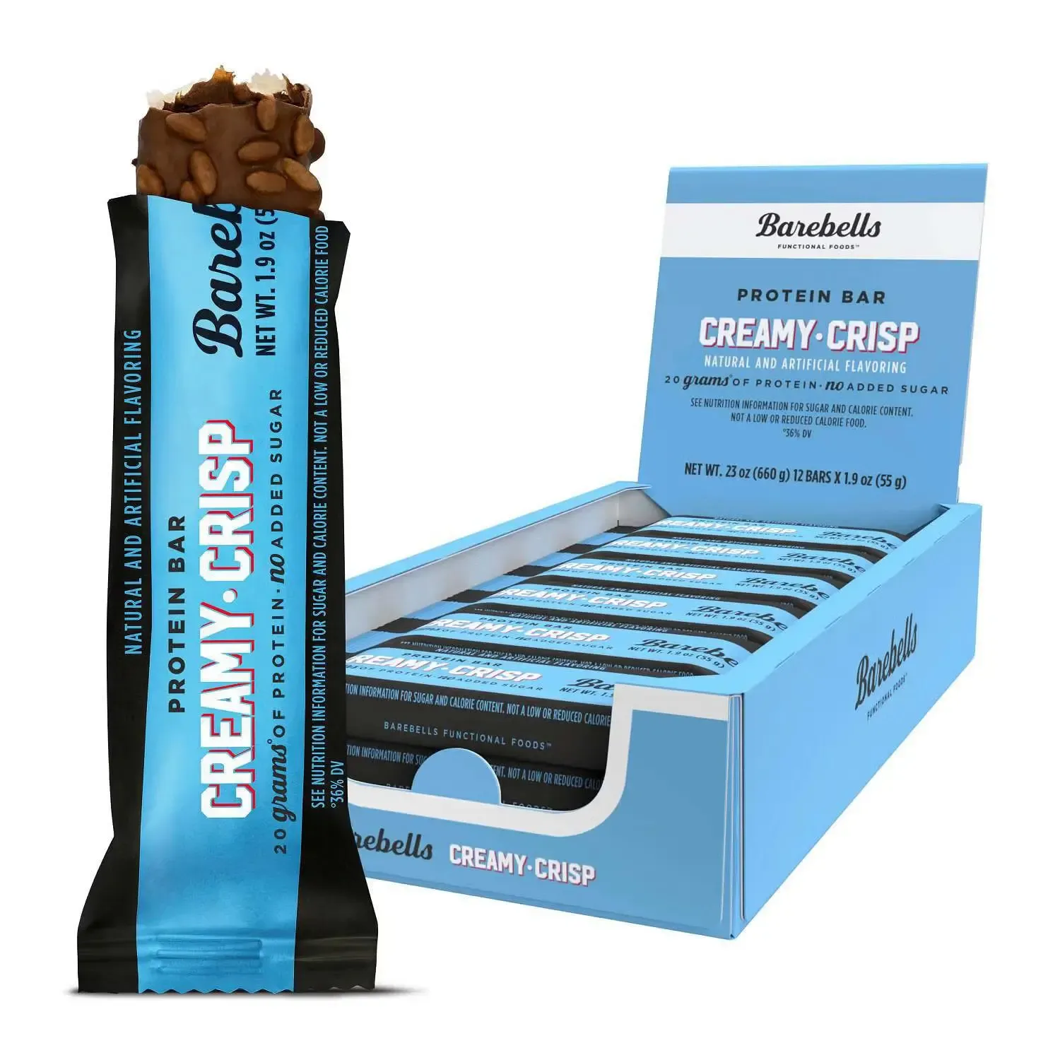 Barebells Protein Bars, Flavor: Creamy Crisp, Size: 12 Bars