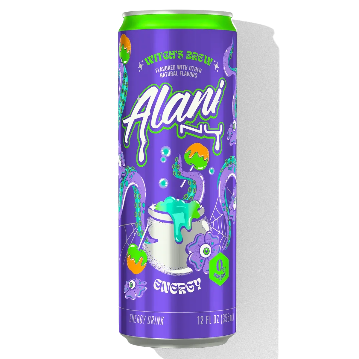 Alani Nu Energy Drinks, Size: 1 Can / 12 fl oz, Notice: Limit 12 cans; overages refunded., Flavor: Witch's Brew