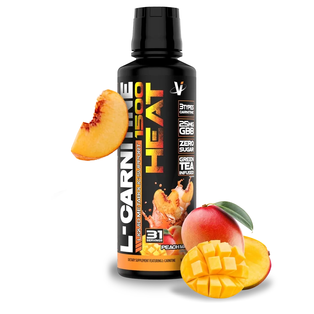 VMI Sports L-Carnitine 1500 Heat Liquid, Flavor: Peach Mango, Size: 16 fl oz