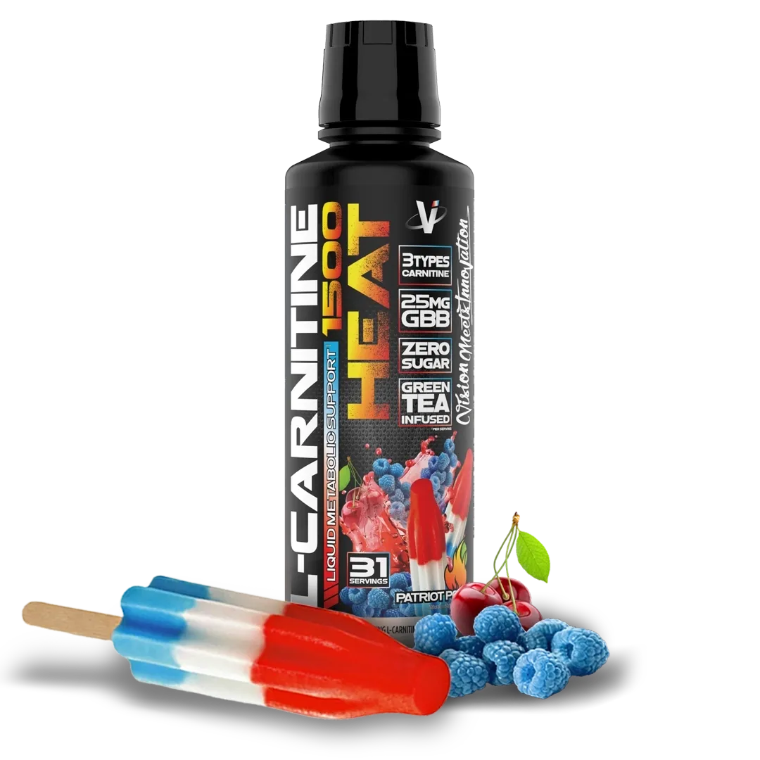 VMI Sports L-Carnitine 1500 Heat Liquid, Flavor: Patriot Pop, Size: 16 fl oz