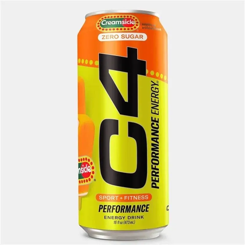 Cellucor C4 Energy Carbonated RTD, Flavor: Orange Creamsicle, Notice: Limit 12 cans; overages refunded., Size: 1 Can (16 fl oz)