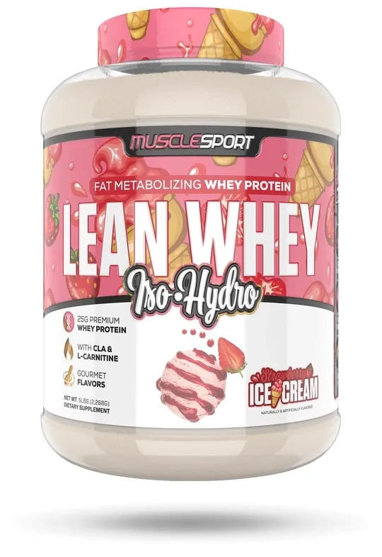 Musclesport Lean Whey 5 lb, Flavor: Strawberry Ice Cream, Size: 5 lb