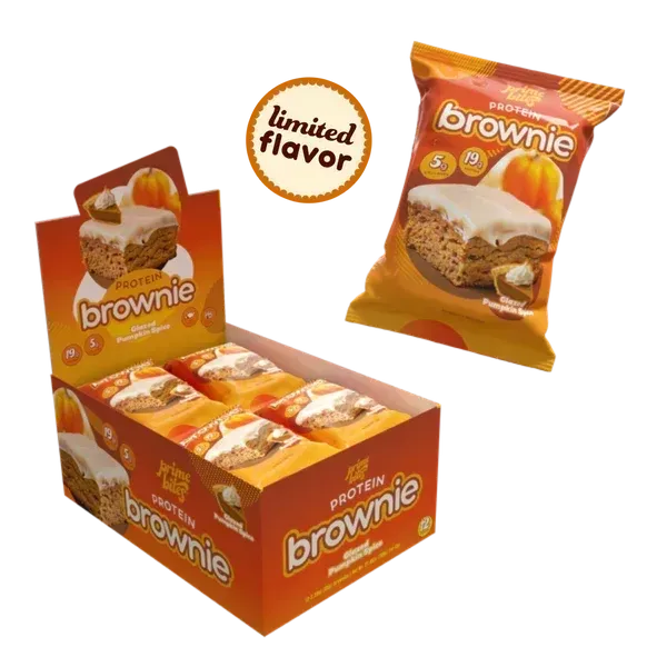 Alpha Prime Prime Bites Protein Brownies, Flavor: Glazed Pumpkin Spice, Size: 12 Brownies