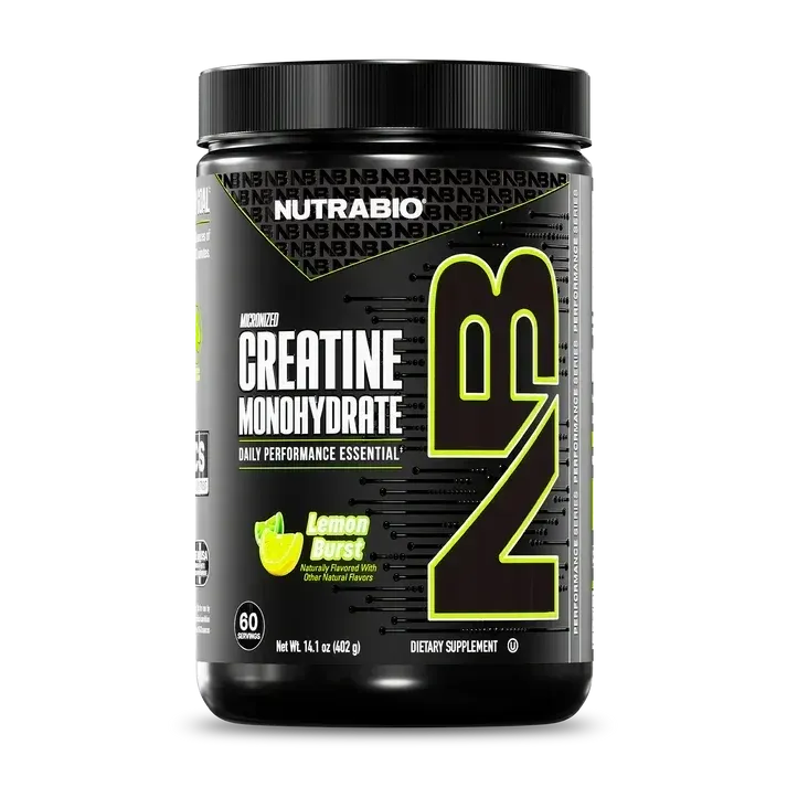 NutraBio Creatine Monohydrate 300 g, Flavor: Lemon Burst, Size: 60 Servings