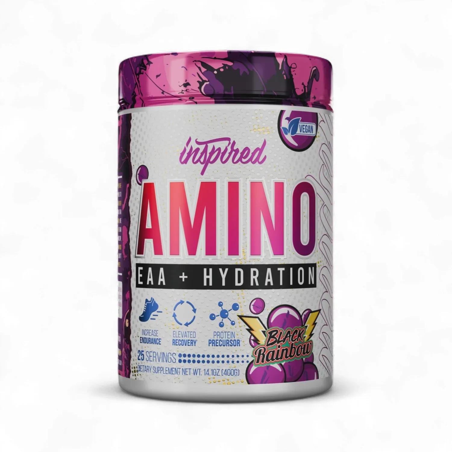 Inspired Amino, Flavor: Black Rainbow, Size: 30 Servings