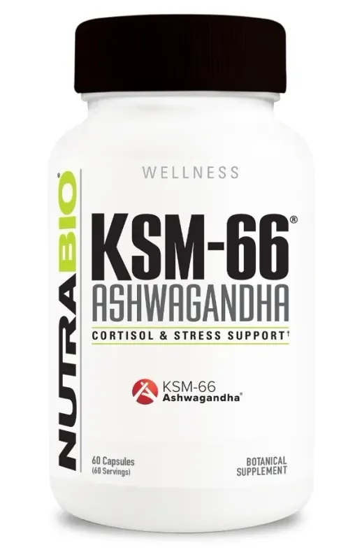 NutraBio Ashwagandha KSM-66 60 Capsules