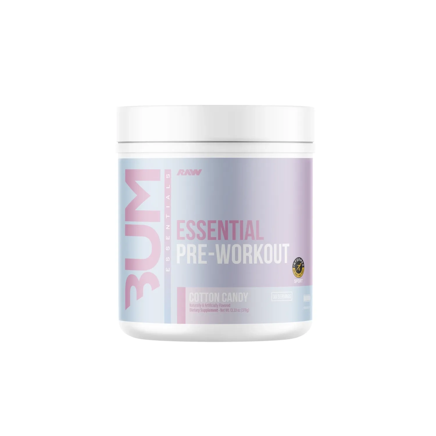Raw Nutrition Cbum Series Essential Pre-Workout, Flavor: Cotton Candy, Size: 30 Servings