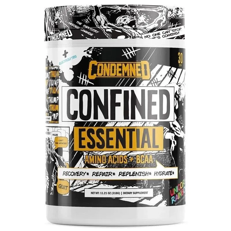 Condemned Labz Confined Essential EAA + BCAA, Flavor: Unicorn Rainbow, Size: 30 Servings