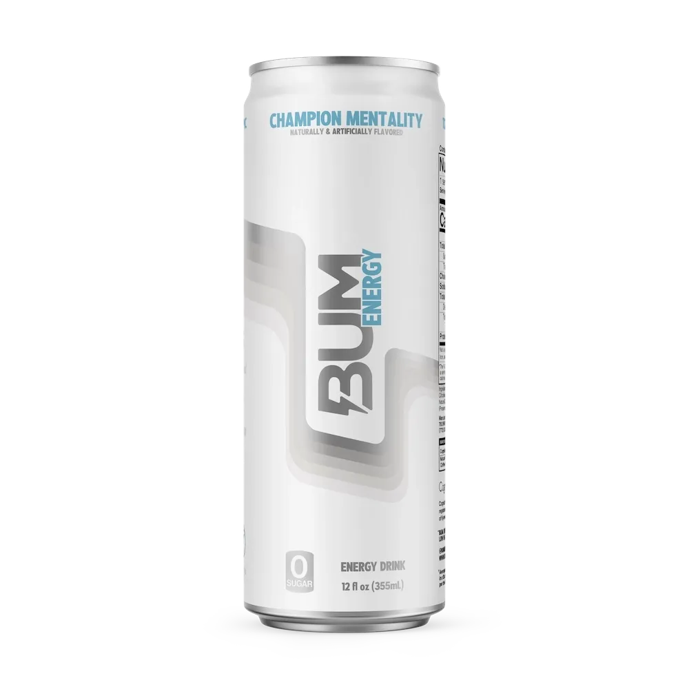 Bum Energy RTD, Flavor: Champion Mentality [Citrusy Grapefruit], Notice: Limit 12 cans; overages refunded., Size: 1 Can (12 fl oz)