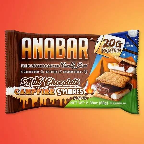 Anabar Whole Food Performance Bar, Flavor: Milk Chocolate Campfire S'mores, Size: 1 Bar