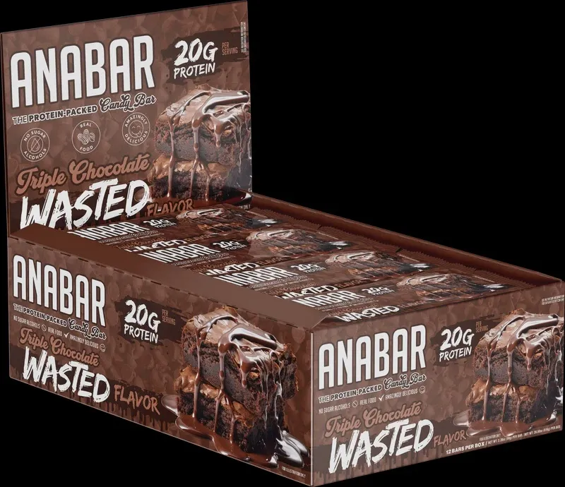 Anabar Whole Food Performance Bar, Flavor: Triple Chocolate Wasted, Size: 12 Bars