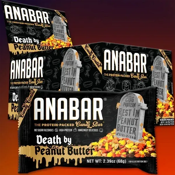 Anabar Whole Food Performance Bar, Flavor: Death by Peanut Butter, Size: 12 Bars