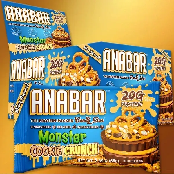 Anabar Whole Food Performance Bar, Flavor: Monster Cookie Crunch, Size: 12 Bars