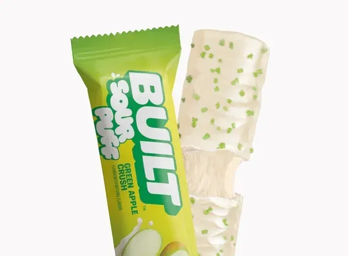 BUILT Puff Protein Bars, Flavor: Green Apple Crush (Sour Puffs), Size: 1 Bar
