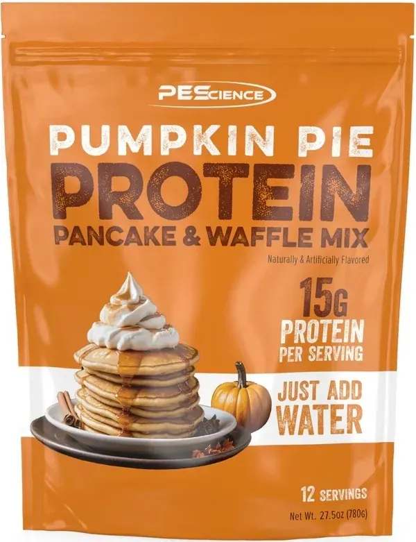 PEScience Pancake &amp; Waffle Mix, Flavor: Pumpkin Pie, Size: 12 Servings