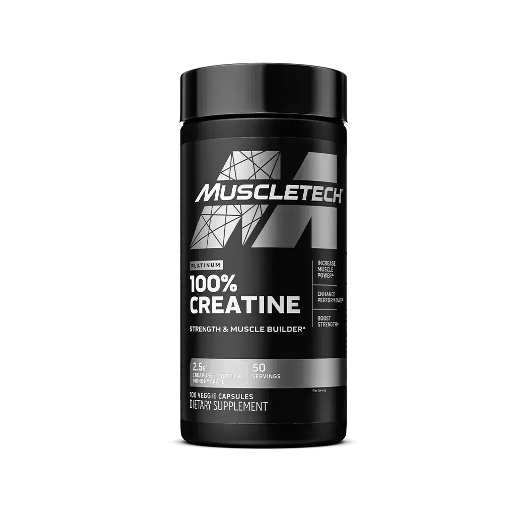 MuscleTech Platinum 100% Creatine, Size: 100 Vegetarian Capsules