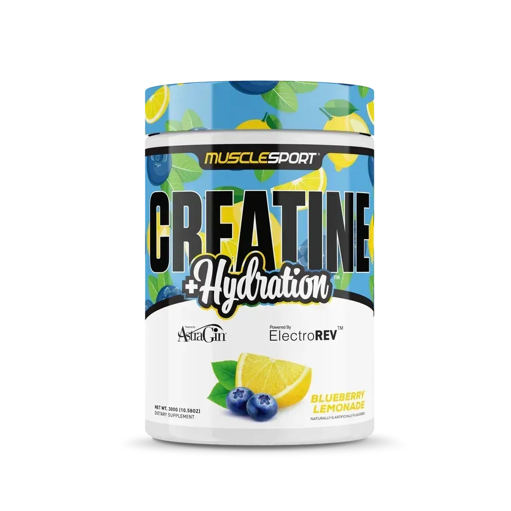 Musclesport Creatine + Hydration, Flavor: Blueberry Lemonade, Size: 60/30 Servings